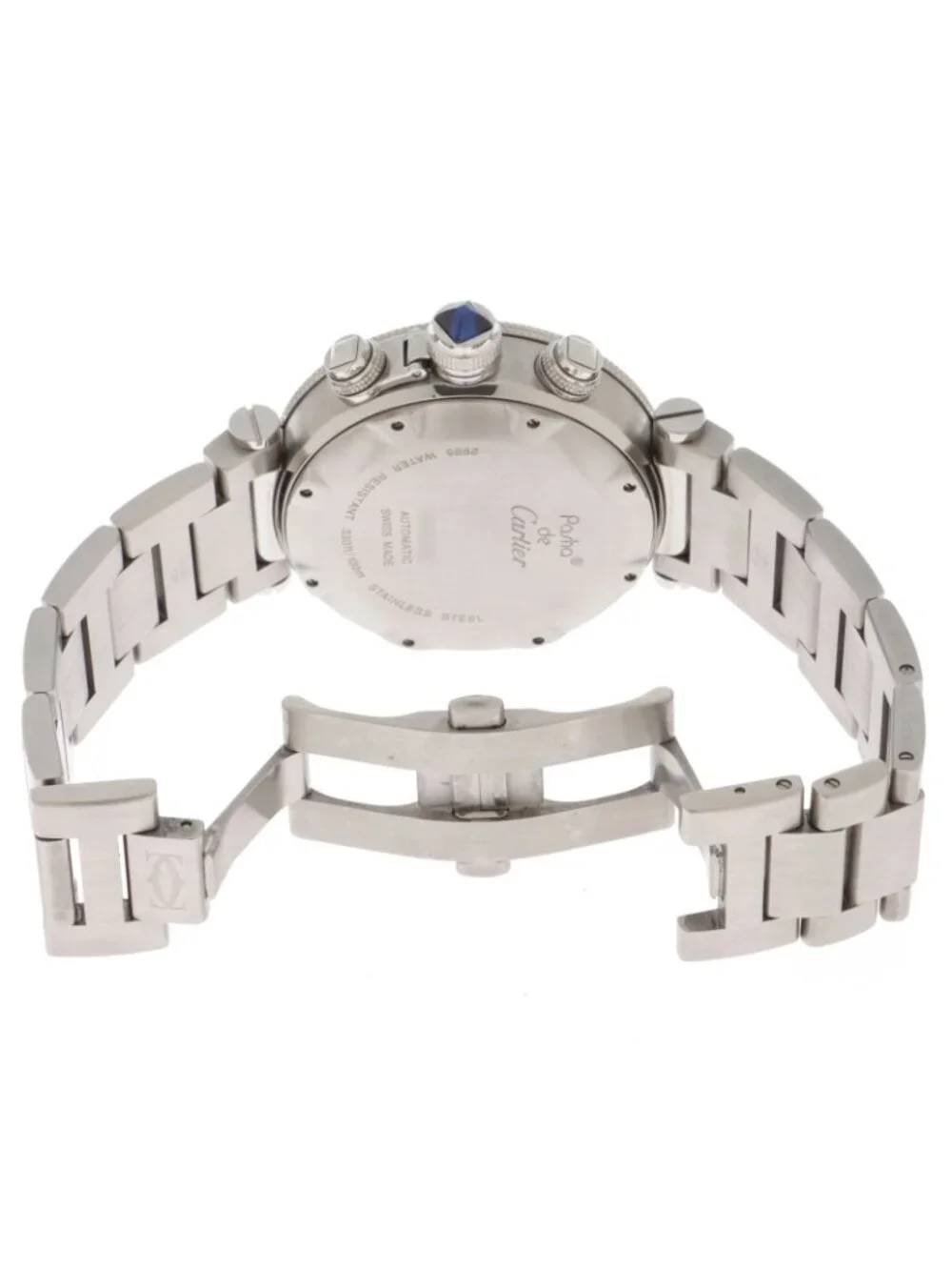 Cartier Pasha Seatimer Chrono Silver Watch Stainless Steel Automatic